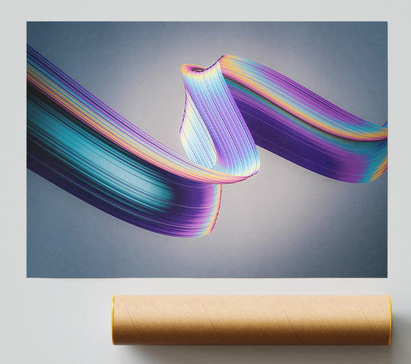 Neon Coloured Ribbon Print