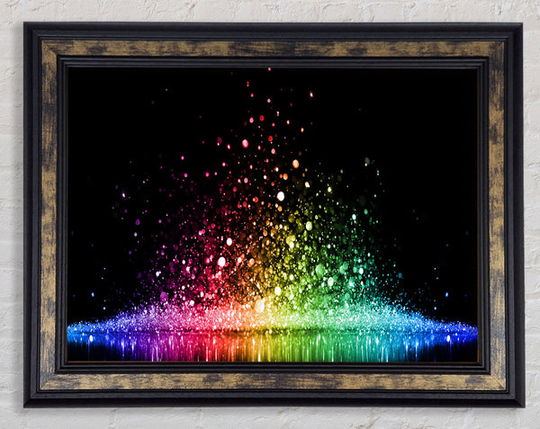 Bouncing colour splash Framed Print