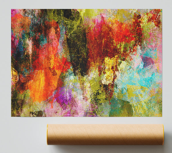 Splash Of Grunge Colour Giclee Print