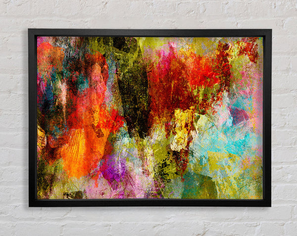 Splash of grunge colour Framed Print