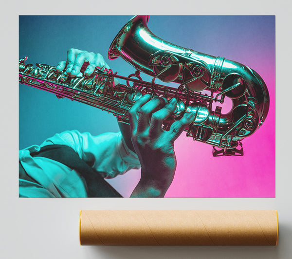 Saxaphone Player Fade Print