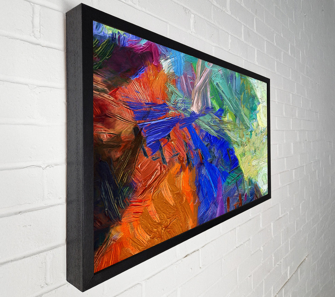  A Canvas Print of Mad Brush strokes of colour Canvas Wall Art