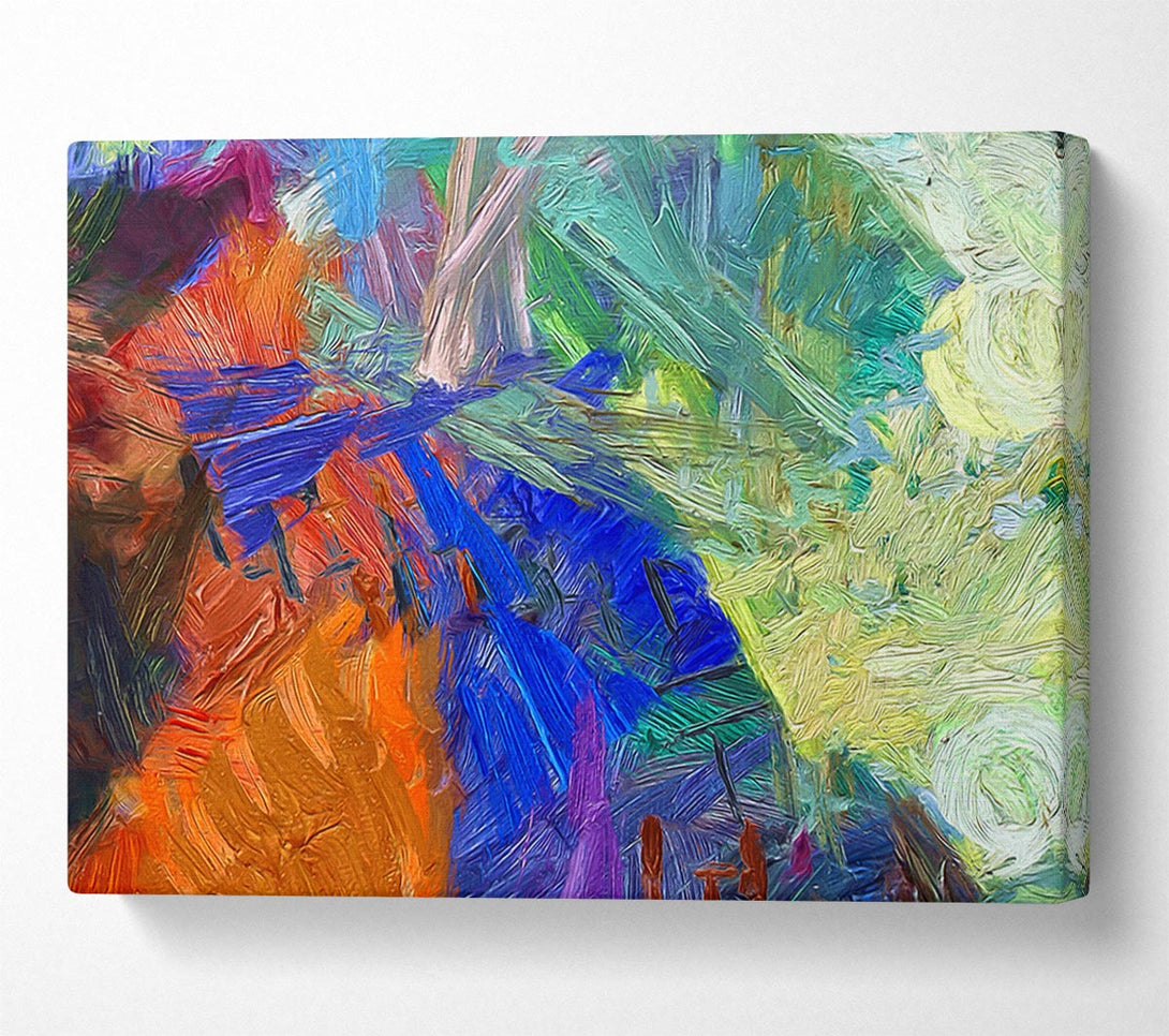  A Canvas Print of Mad Brush strokes of colour Canvas Wall Art