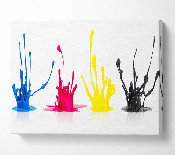  A Canvas Print of Four splashes of ink Canvas Art