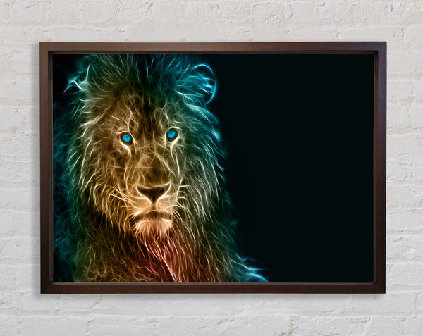 Light infused lion Framed Print
