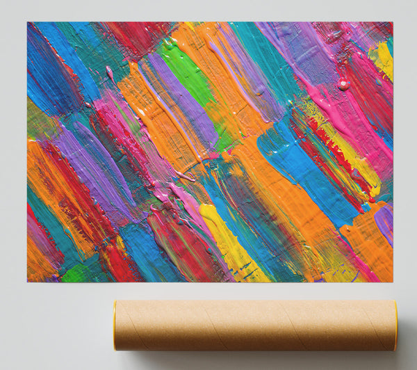 Thick And Runny Brush Strokes Print