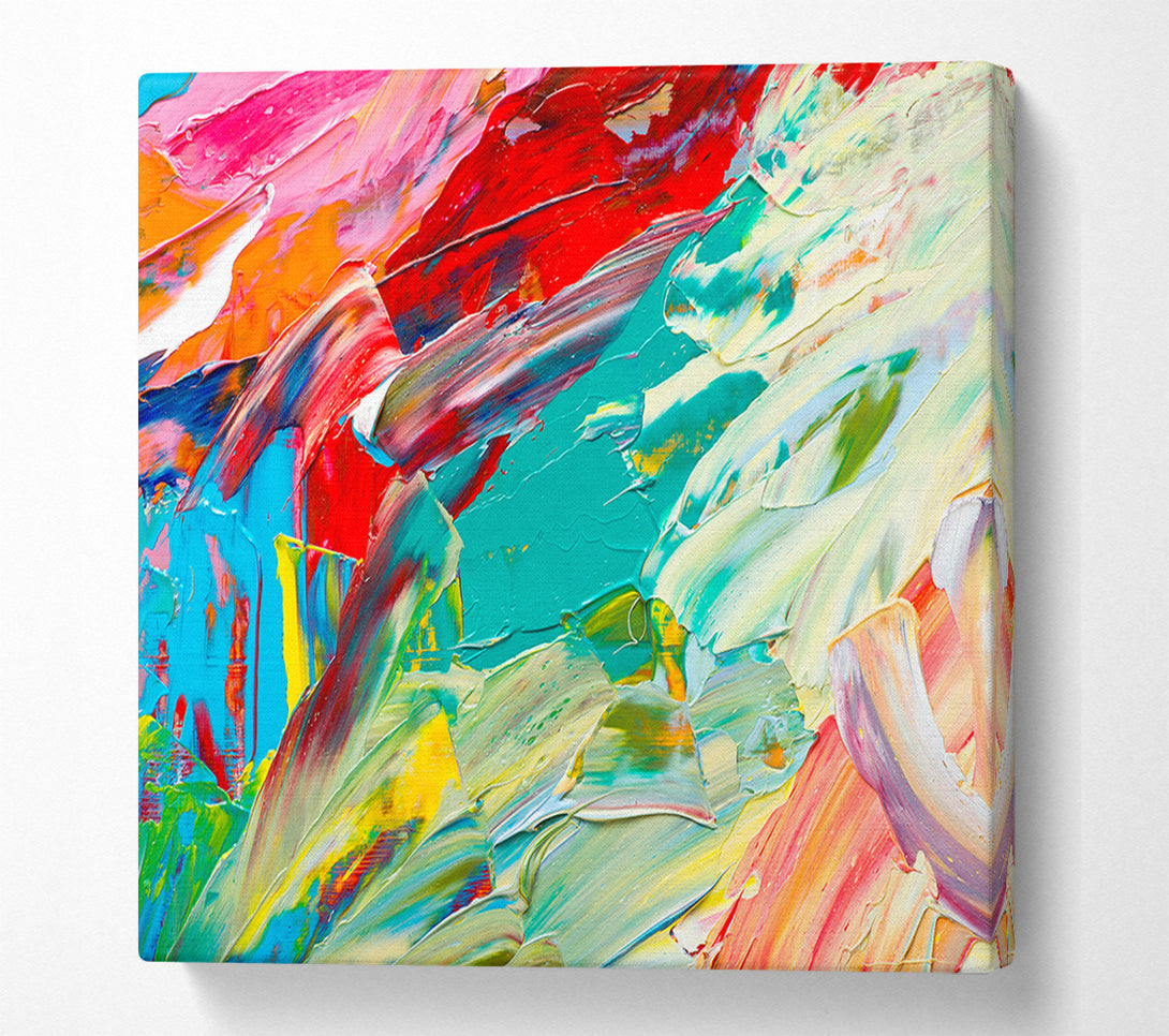  A Canvas Print of Textured paints Canvas Wall Art