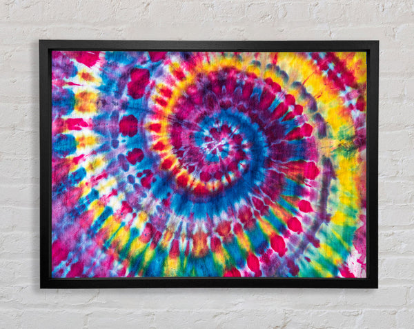 Spiral tie dye Framed Print