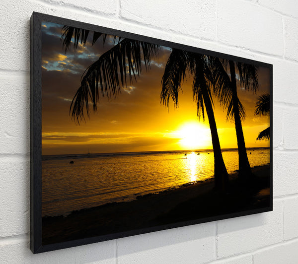 Watching the sunset in paradise