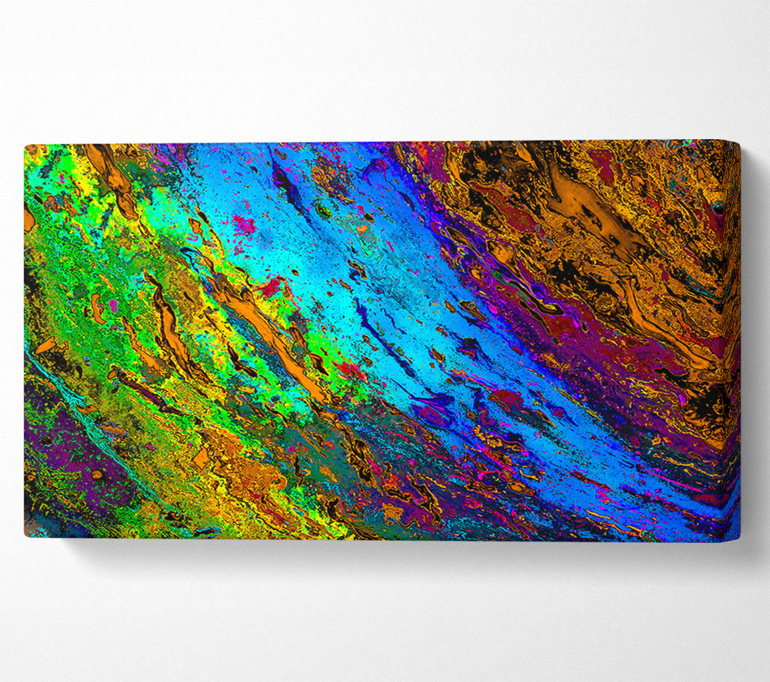  A Canvas Print of Neon Colours of distortion Canvas Print
