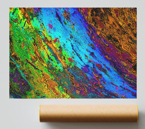 Neon Colours Of Distortion Giclee Print