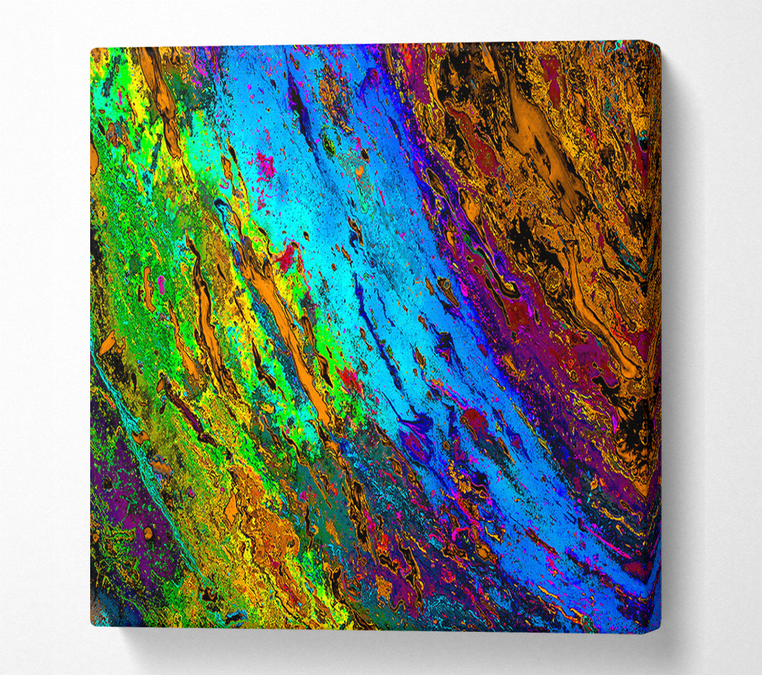  A Canvas Print of Neon Colours of distortion Canvas Print