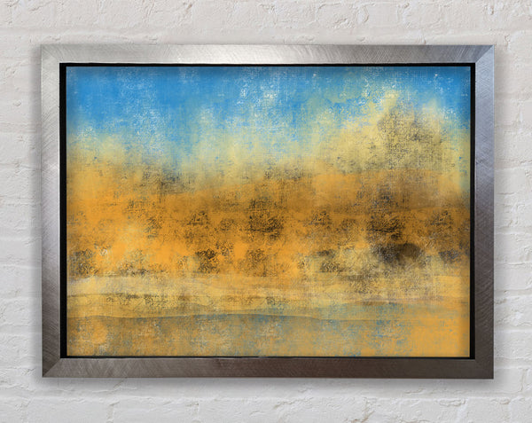 Blue to yellow dust Framed Print