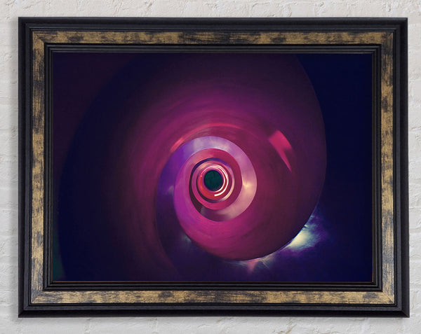 Sinking down the purple hole Framed Print