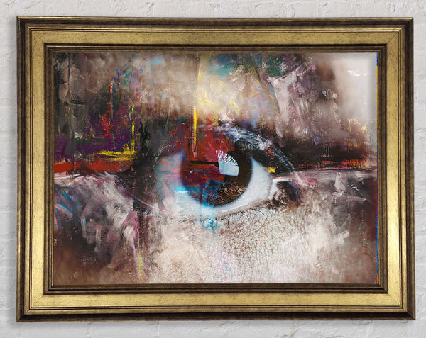 Abstract Painting and eye Framed Print