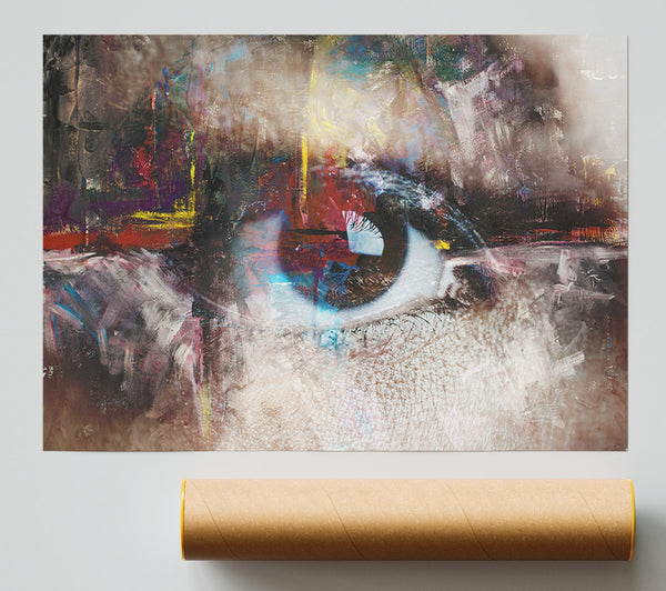 Abstract Painting And Eye Poster