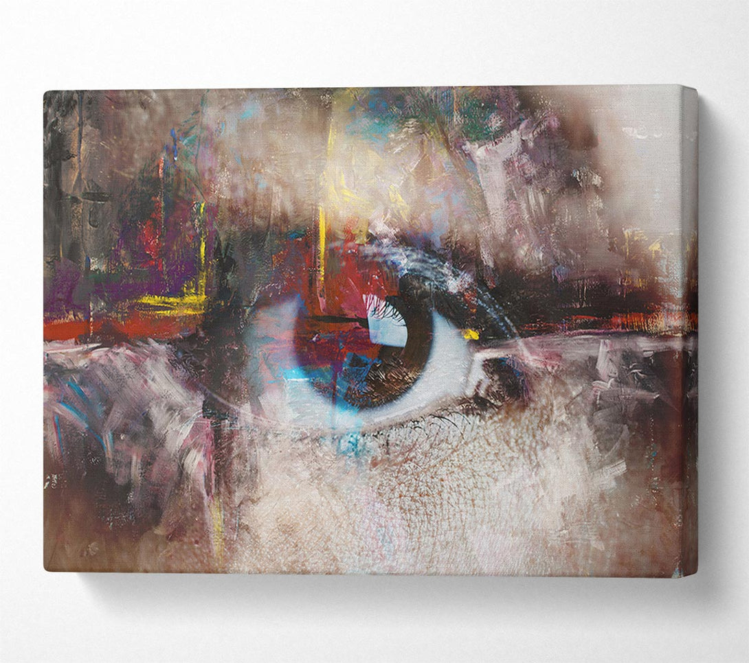  A Canvas Print of Abstract Painting and eye Canvas Print