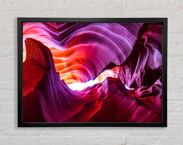 Colourful cave formations Framed Print