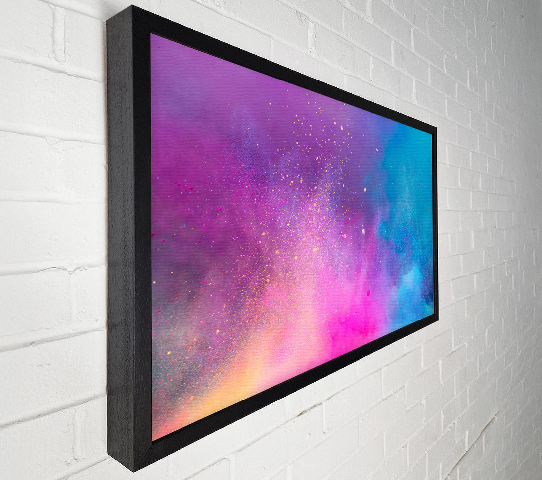  A Canvas Print of Colourful Dust Explosion Canvas Print