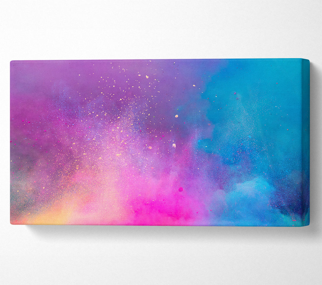  A Canvas Print of Colourful Dust Explosion Canvas Print