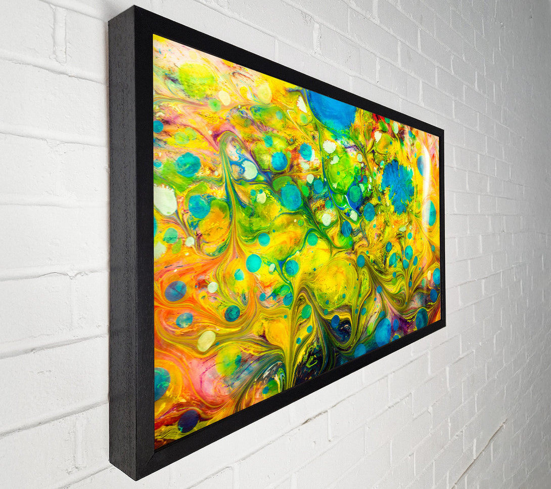  A Canvas Print of Peacock paint dabs Canvas Print