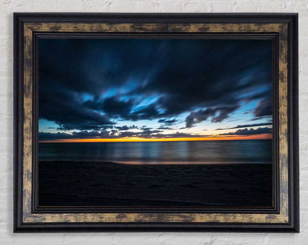 Dark night coast Framed Print