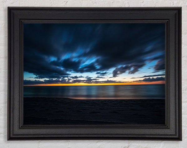 Dark night coast Framed Print