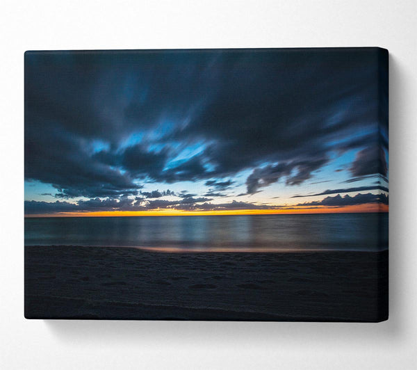  A Canvas Print of Dark night coast Canvas Print