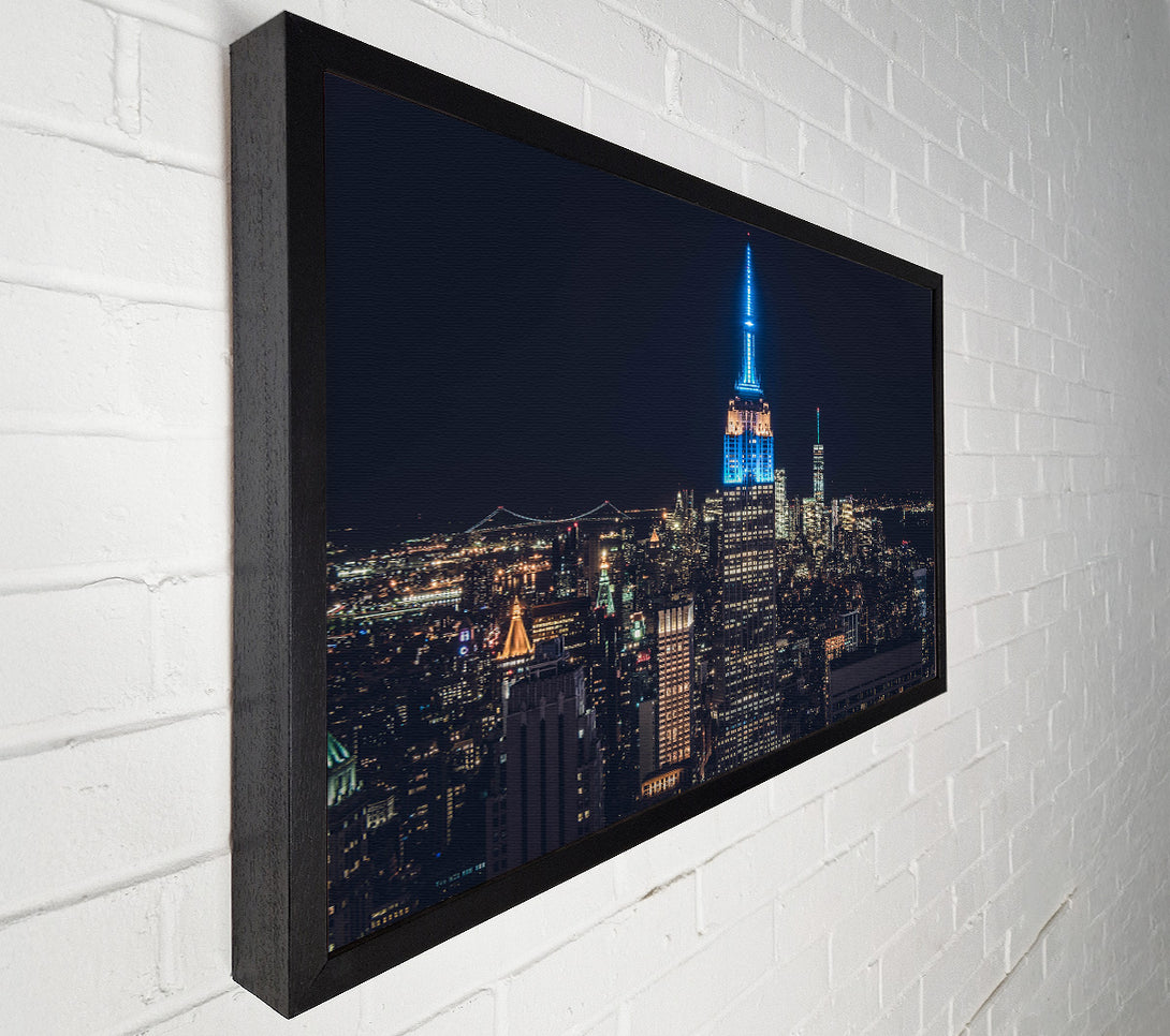  A Canvas Print of Lighting up the building Canvas Art