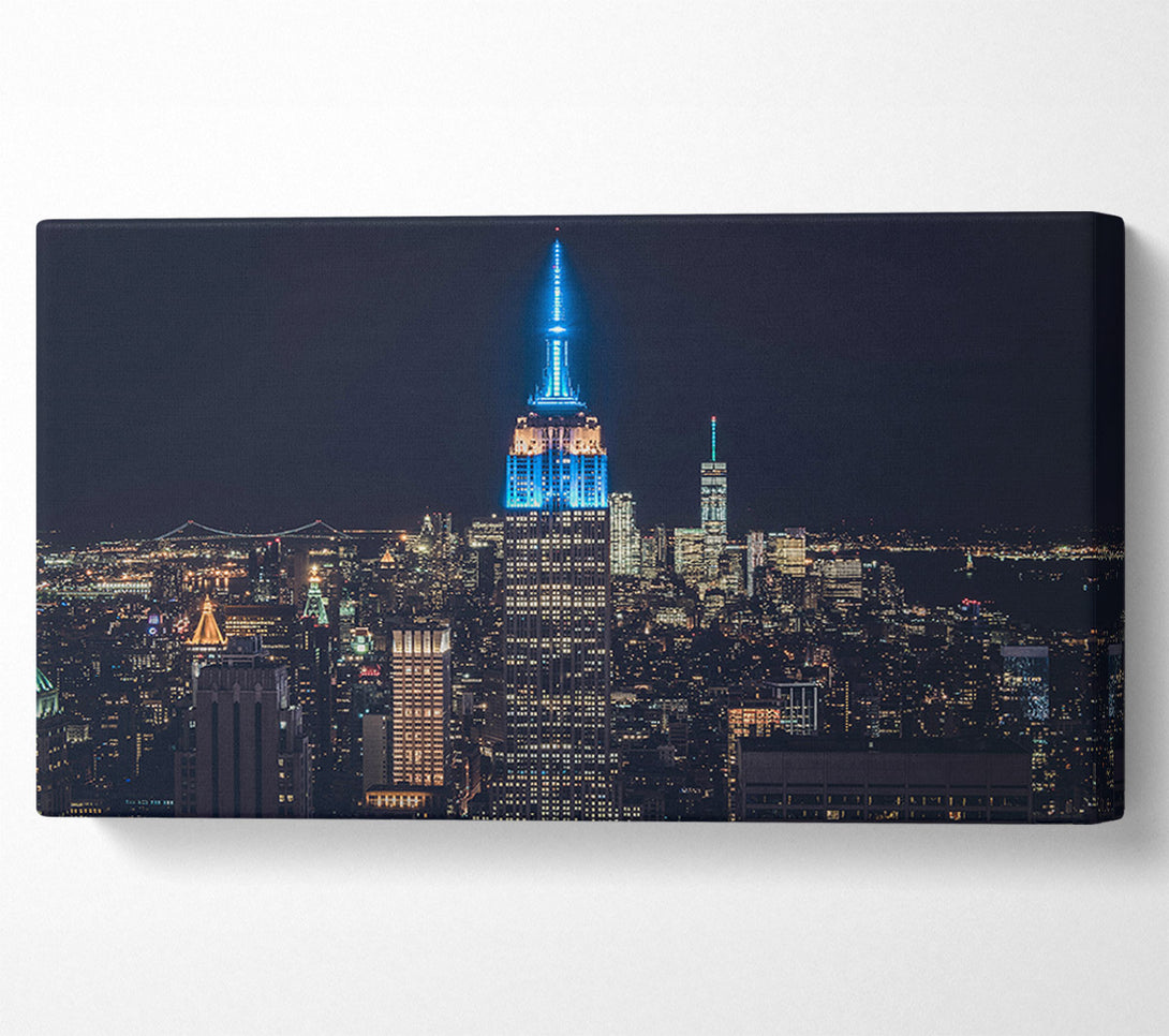 A Canvas Print of Lighting up the building Canvas Art