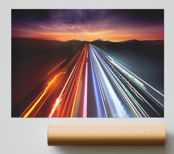 Electric Lights On The Highland Poster