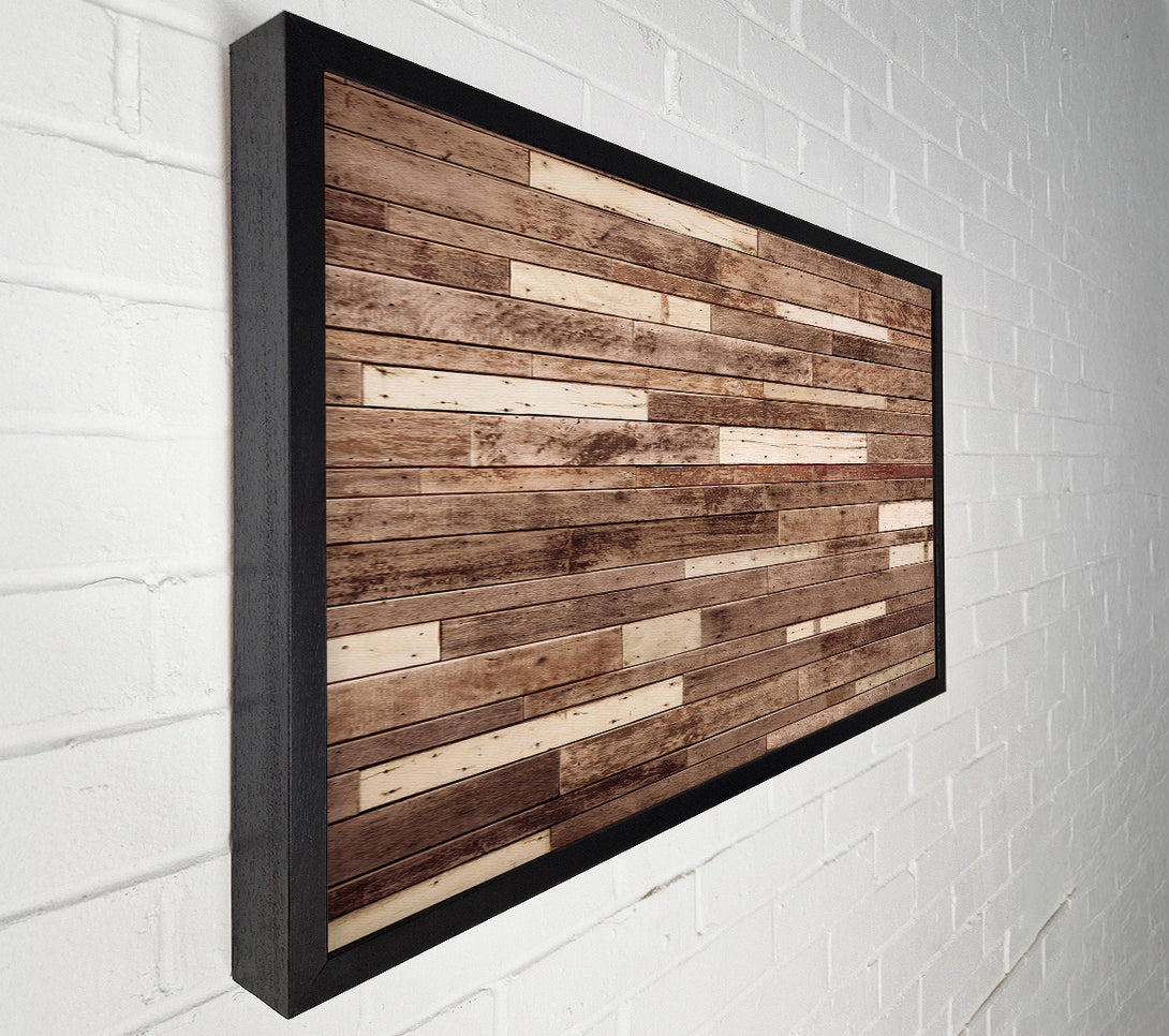  A Canvas Print of Planks of Horizontal wood Canvas Print