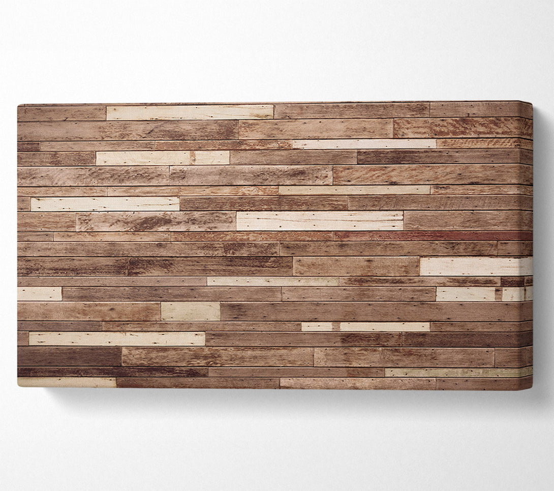  A Canvas Print of Planks of Horizontal wood Canvas Print
