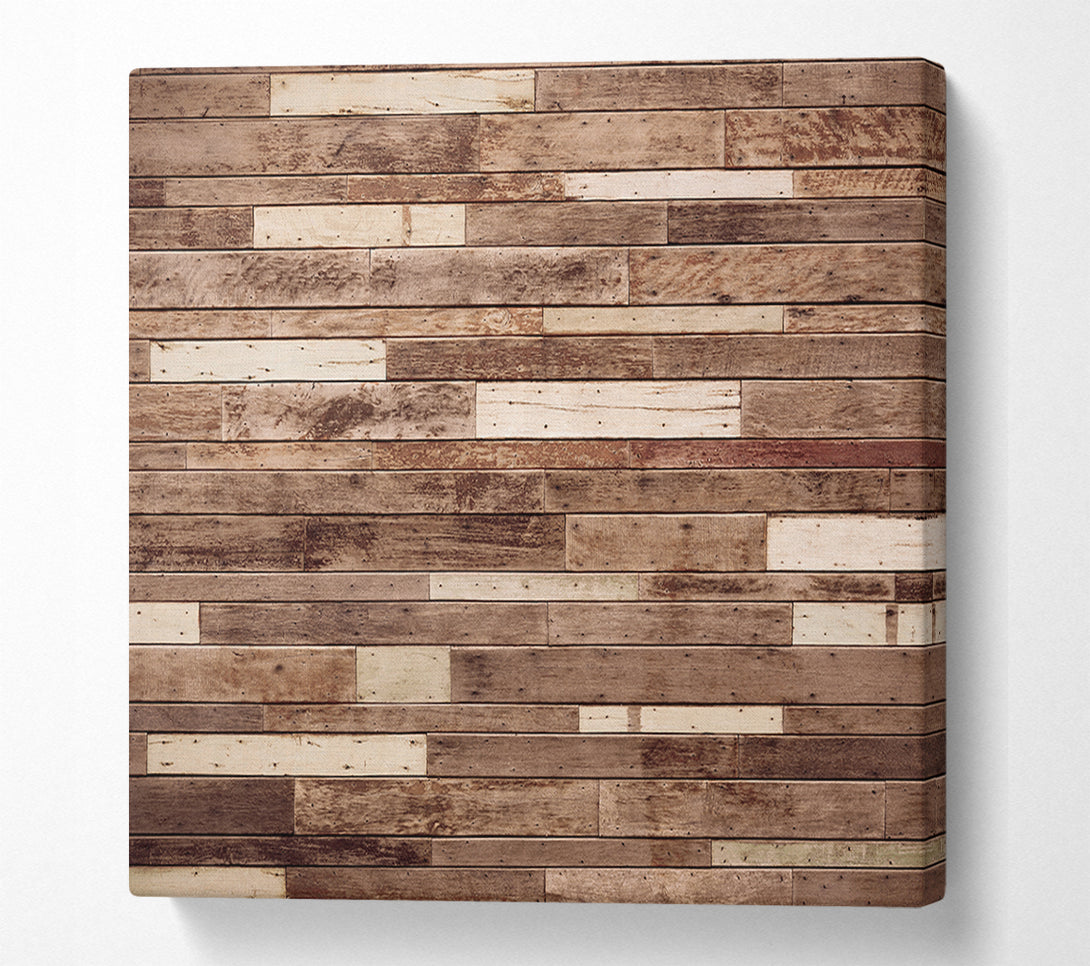  A Canvas Print of Planks of Horizontal wood Canvas Print
