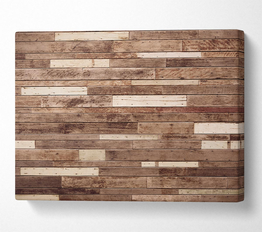  A Canvas Print of Planks of Horizontal wood Canvas Print