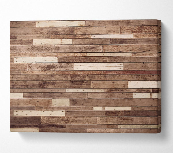  A Canvas Print of Planks of Horizontal wood Canvas Print