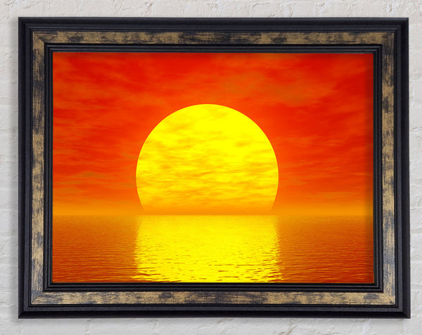 Glorious Orange sunset Framed Print