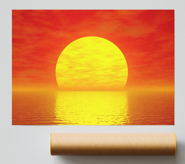 Glorious Orange Sunset Print