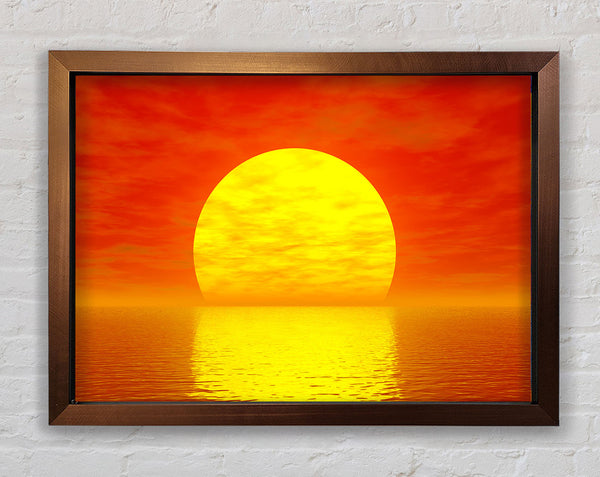 Glorious Orange sunset Framed Print