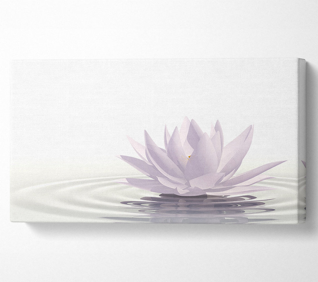  A Canvas Print of White lotus on rippled water Canvas Art