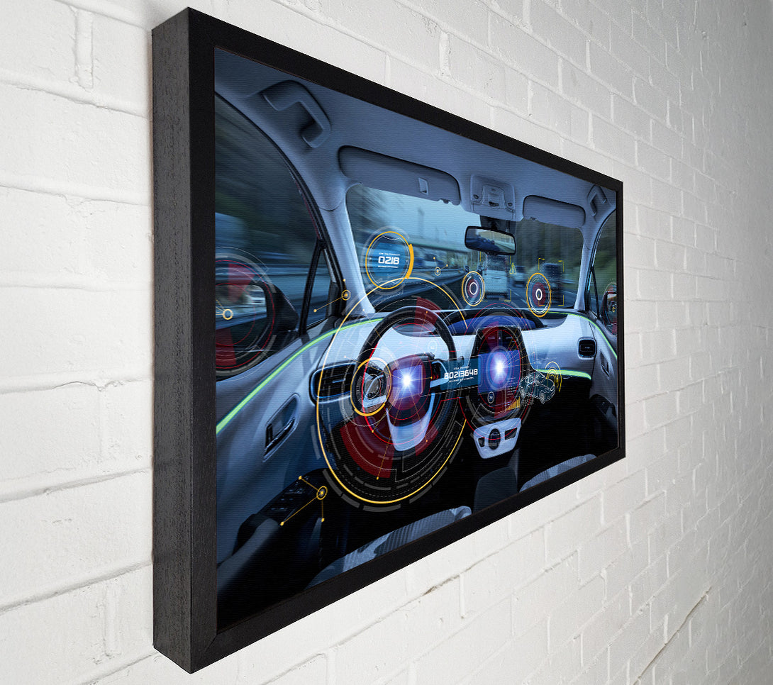  A Canvas Print of The car of the future Canvas Print