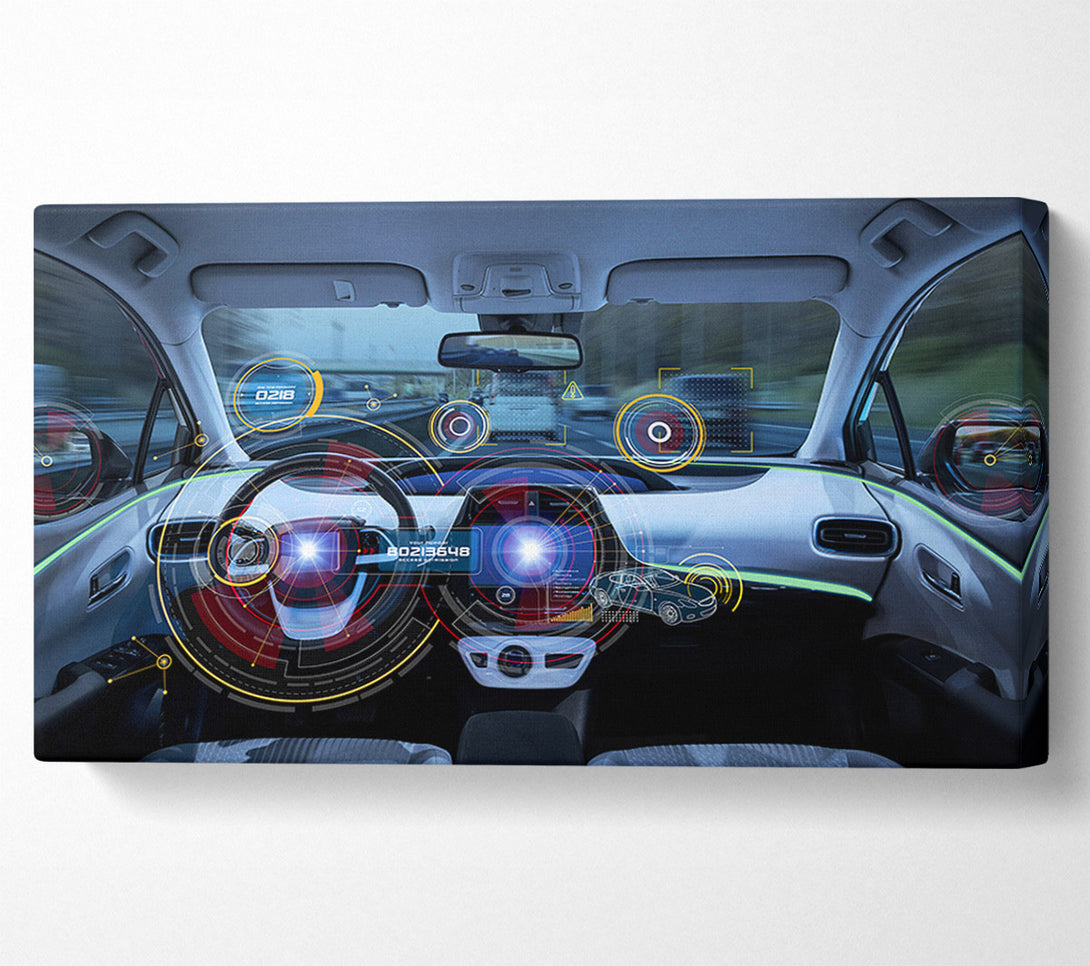  A Canvas Print of The car of the future Canvas Print