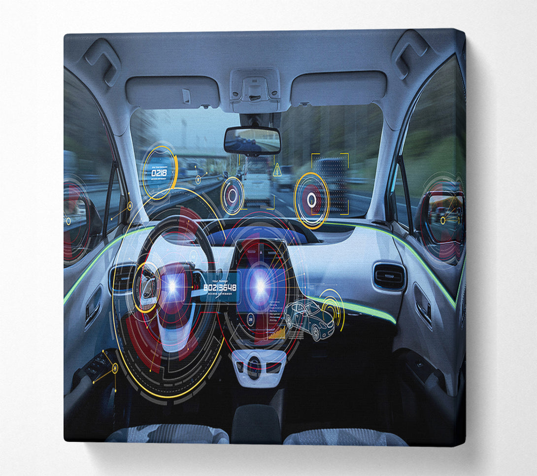  A Canvas Print of The car of the future Canvas Print