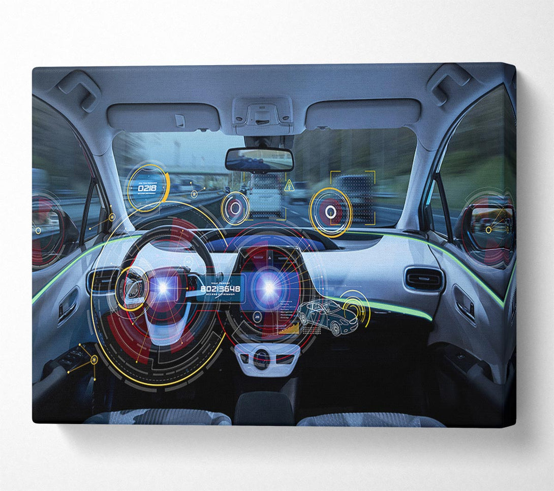  A Canvas Print of The car of the future Canvas Print