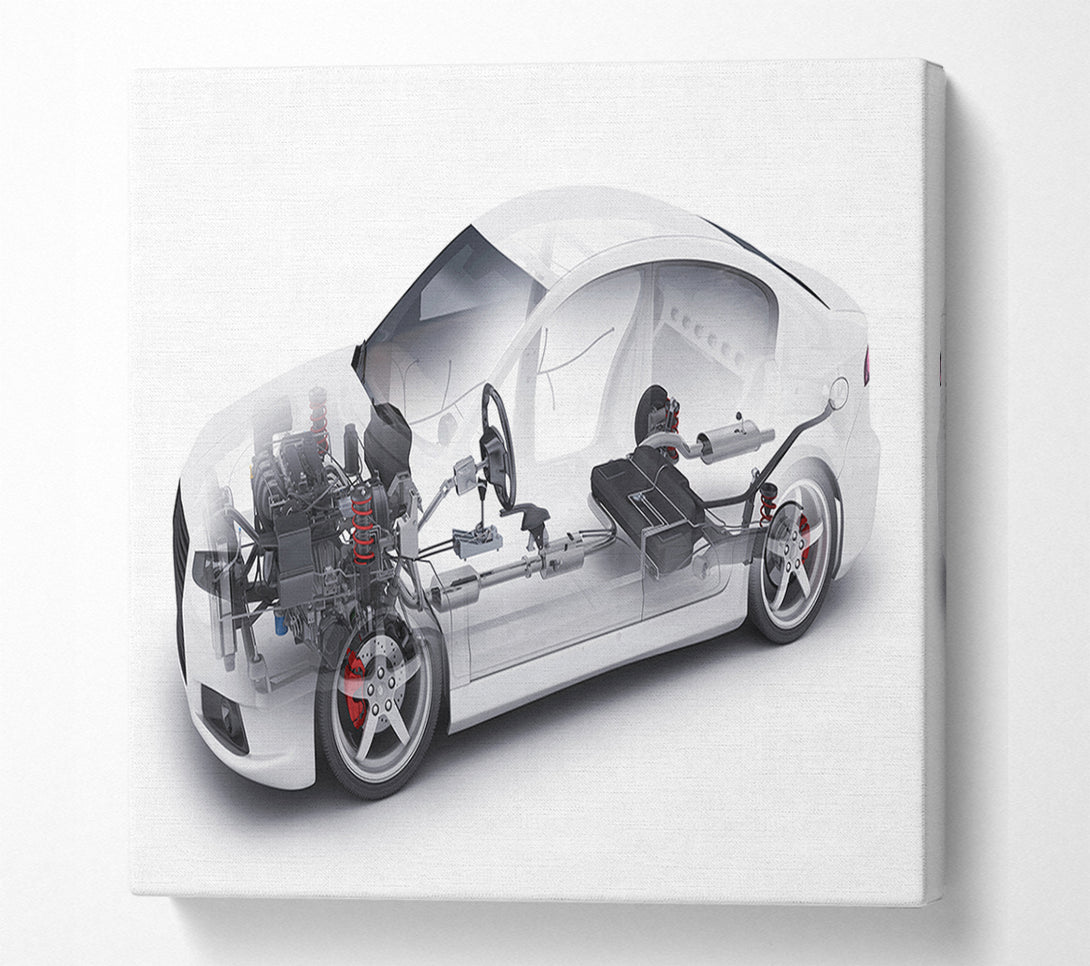 A Canvas Print of Inside of a car diafram Canvas Art