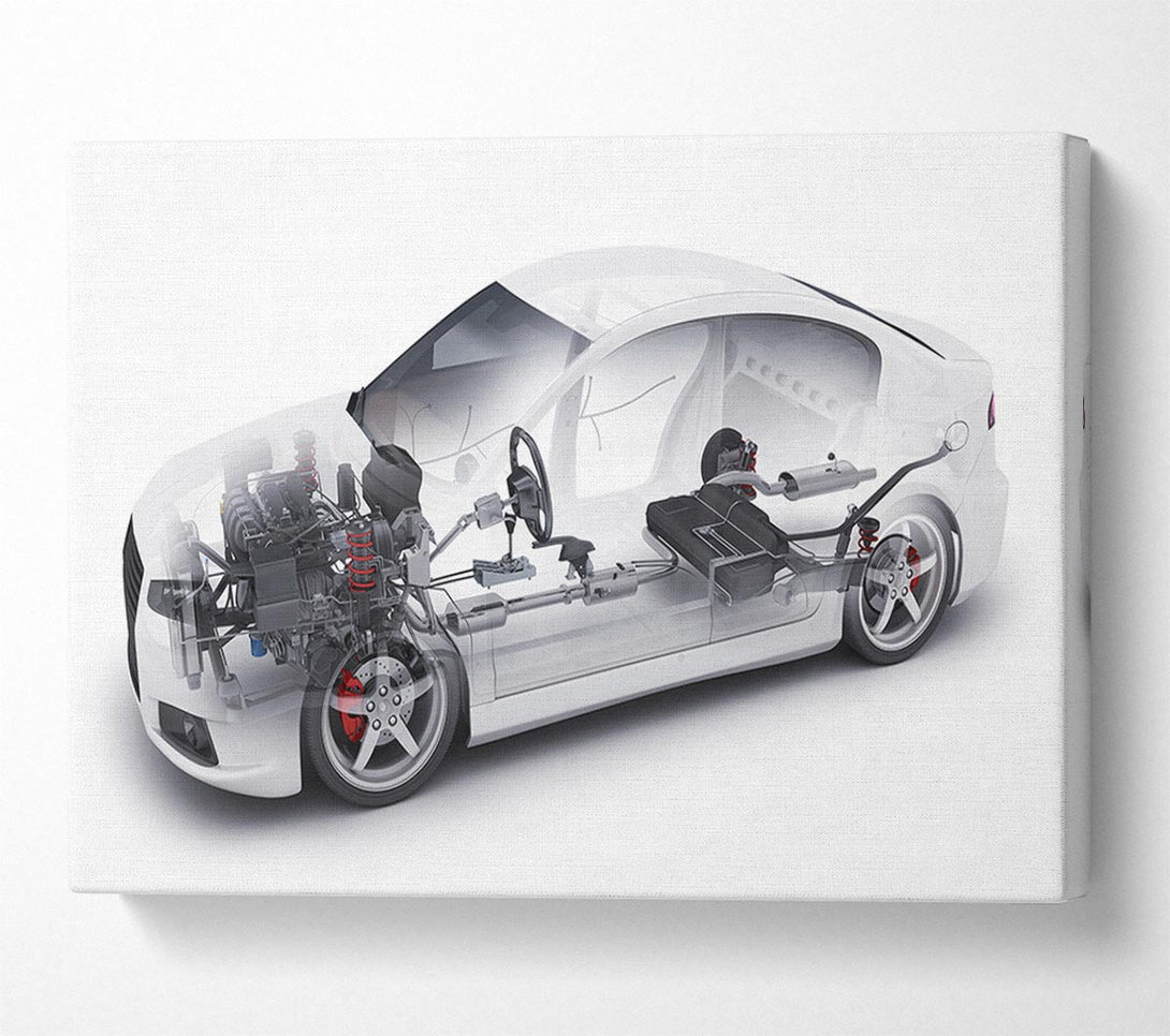  A Canvas Print of Inside of a car diafram Canvas Art