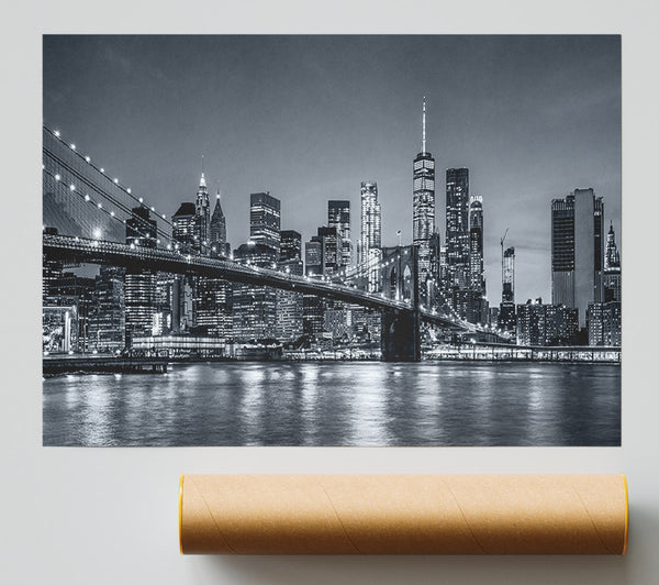 New York Lights Glowing Poster