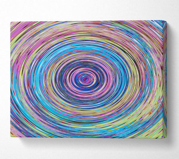  A Canvas Print of Circular colour ripples Canvas Print