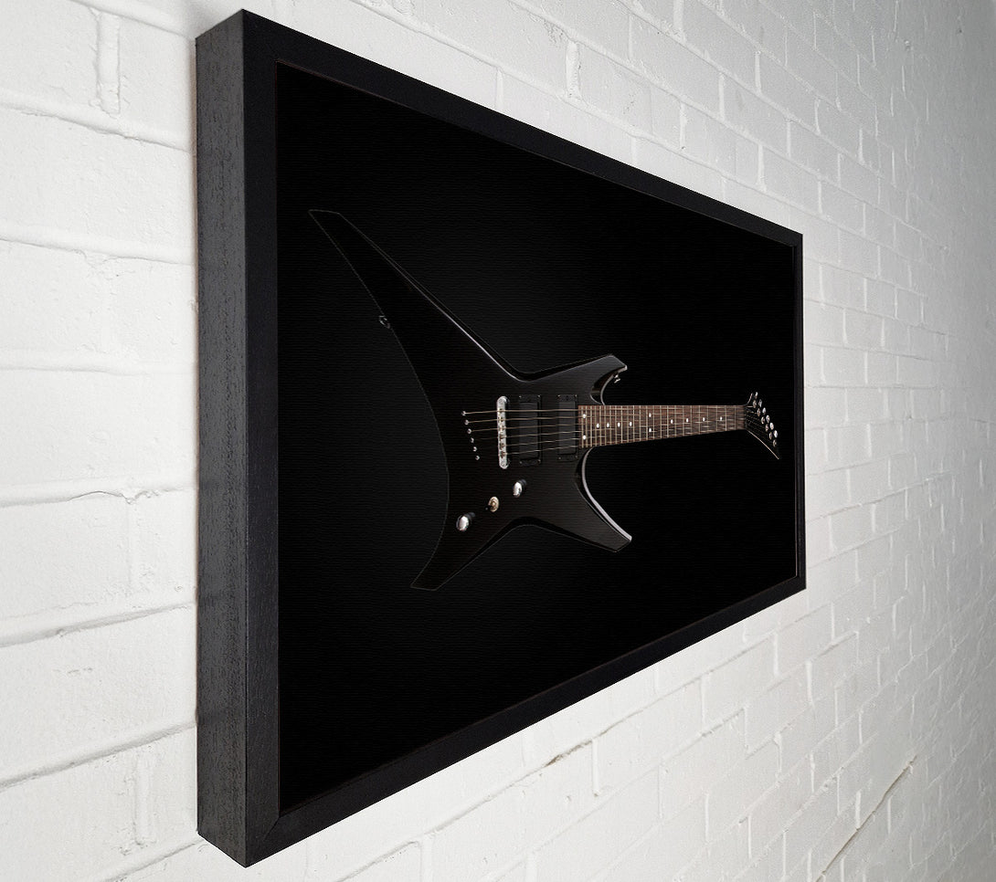  A Canvas Print of Rock and roll black guitar Canvas Wall Art