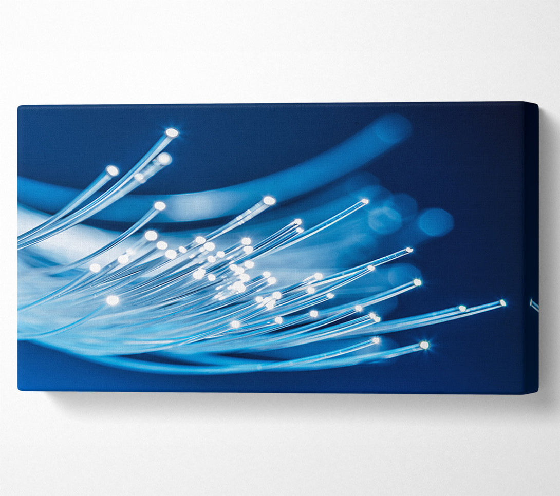  A Canvas Print of Glowing Blue crystals Canvas Art